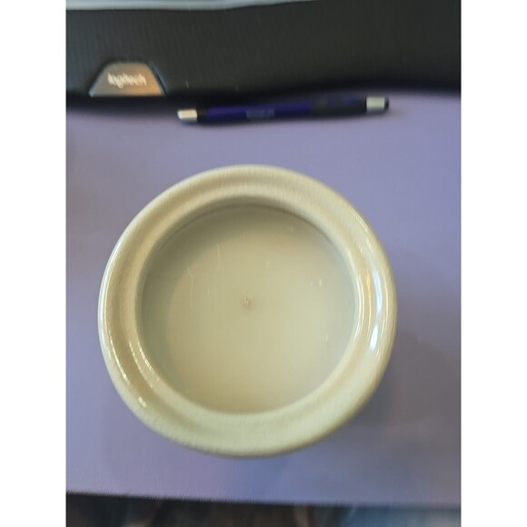 New Merry Christmas Crackled Jar Crock Snowman Tree Henton Candle Holder Small - Picture 5 of 8